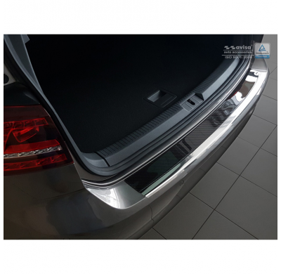 Protector De Paragolpes Acero Inox 'Deluxe' Volkswagen Golf Vi Hb 3/5-Doors 2012- Chrome/Black Carbon